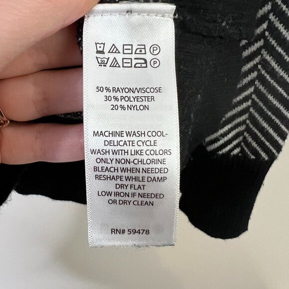 Joie Chevron Striped Hooded Hoodie Sweater Sweatshirt Plus Size Comfy Loungewear - Picture 8 of 10